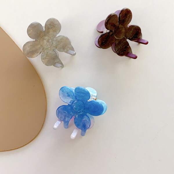 

3pcs Acetic Acid Hair Claw, Multicolor