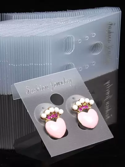 100pcs Clear Jewelry Storage Card
