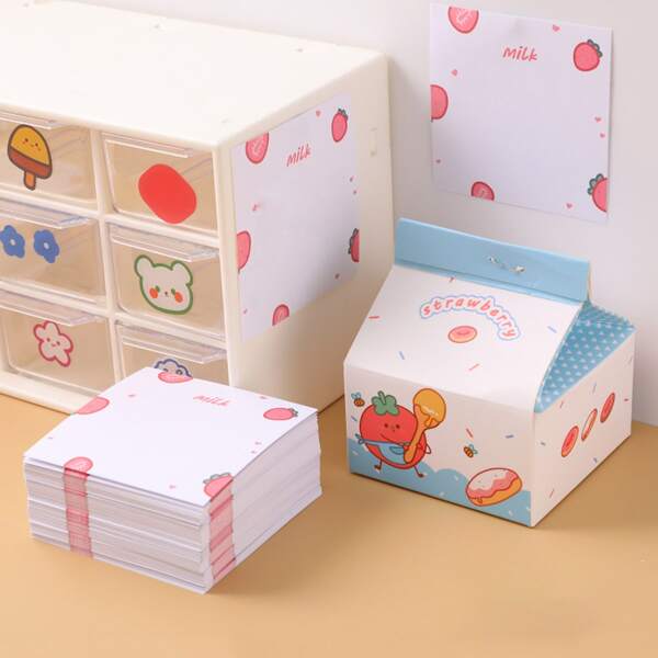 

2boxes Cartoon Graphic Memo Paper, Multicolor