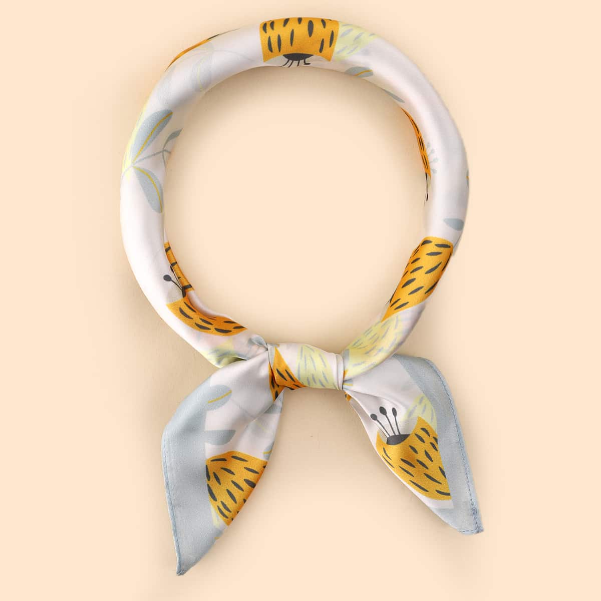 

Floral Pattern Scarf, Yellow