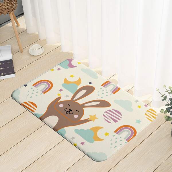 

Kids Cartoon Graphic Floor Mat, Multicolor