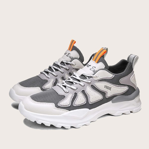

Men Lace Up Front Mesh Sneakers, Grey