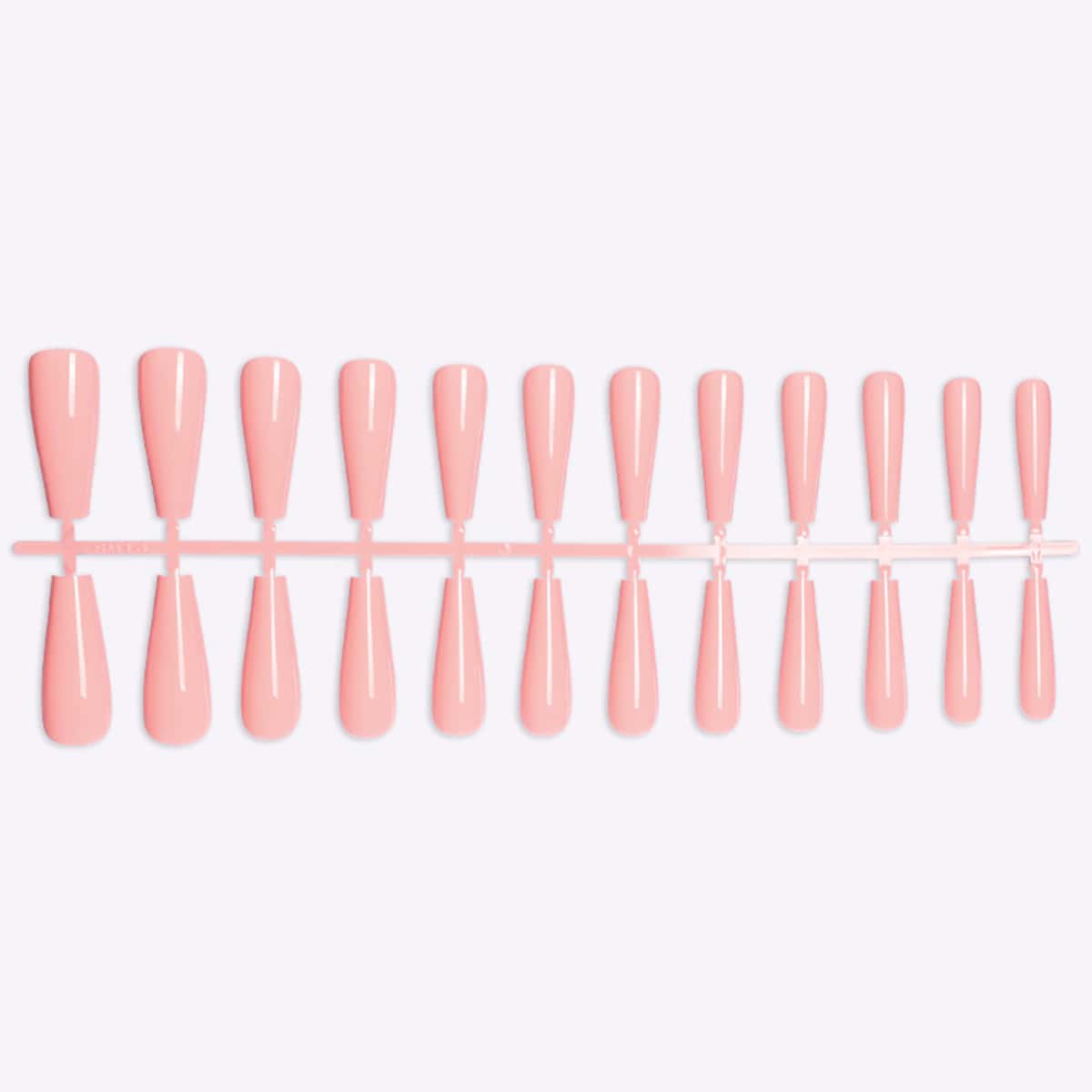 

24pcs Solid Fake Nail & 1sheet Tape & 1pc File, Baby pink