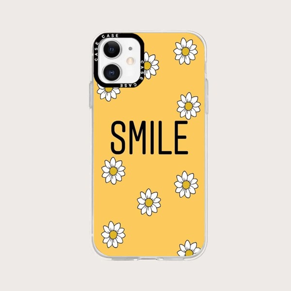 

Letter Graphic Phone Case, Yellow
