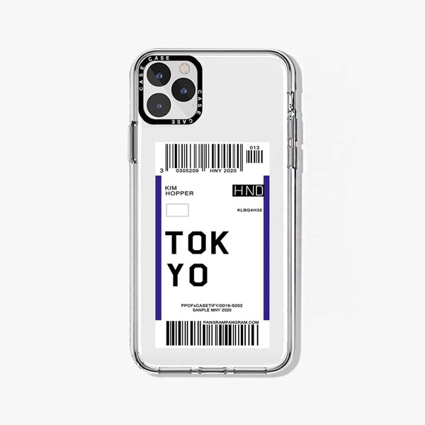

Label Pattern Phone Case, Clear