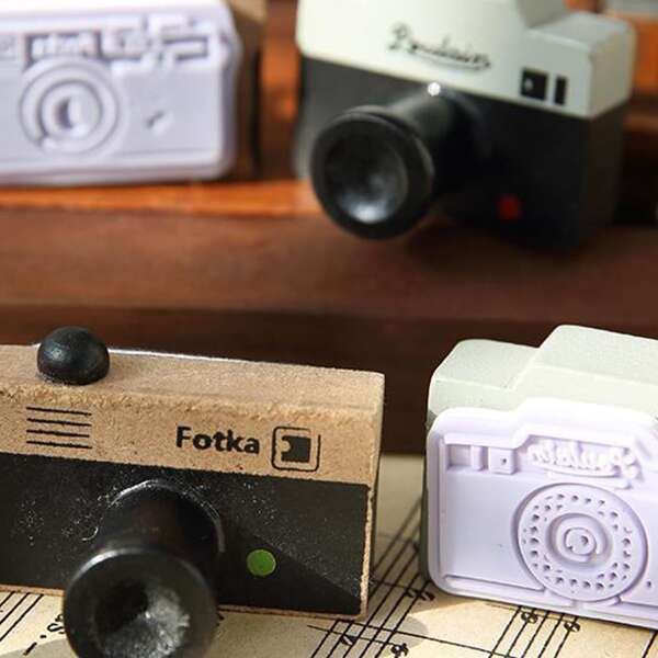 

1pc Camera Design Random Stamp, Multicolor