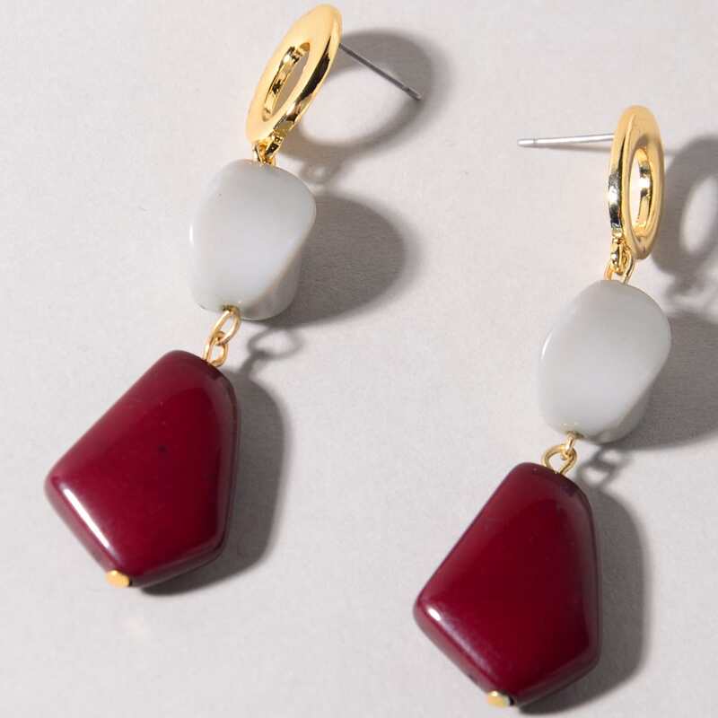 

Geo Drop Earrings, Multicolor