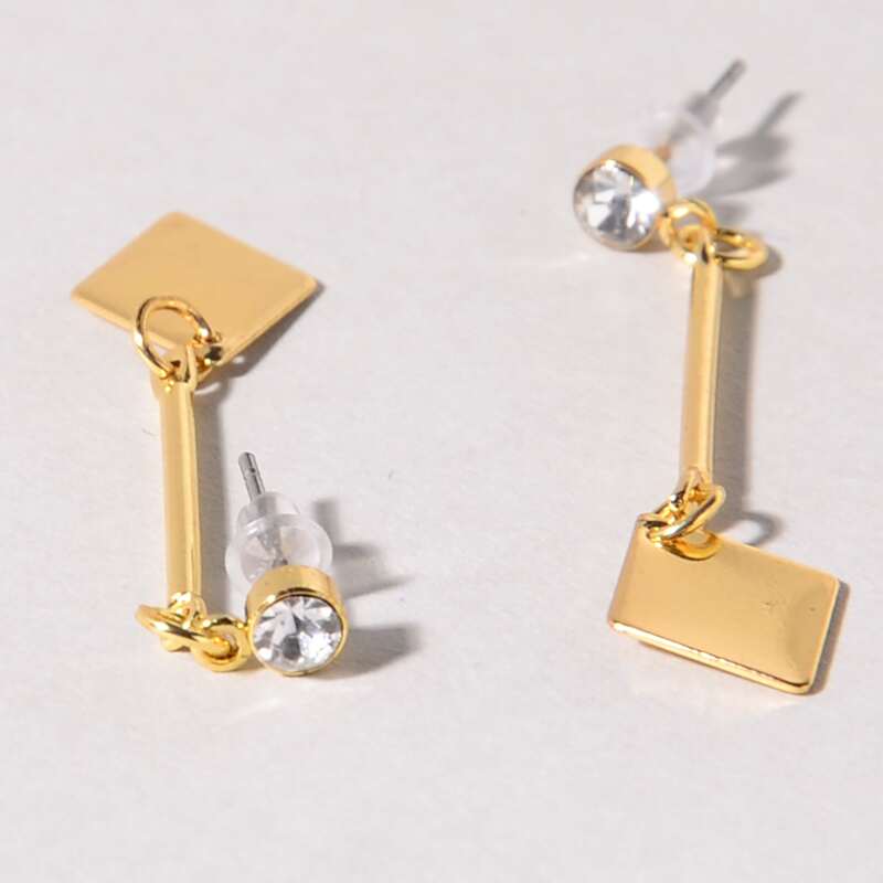 

Geo Drop Earrings, Gold