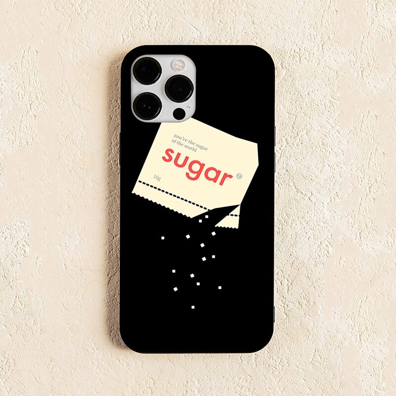 

Letter Graphic Phone Case, Black