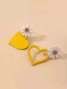 Andkiss Hoa tai thả trang trí trái tim & hoa - Màu vàng - Xem 2