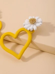 Andkiss Hoa tai thả trang trí trái tim & hoa - Màu vàng - Xem 3