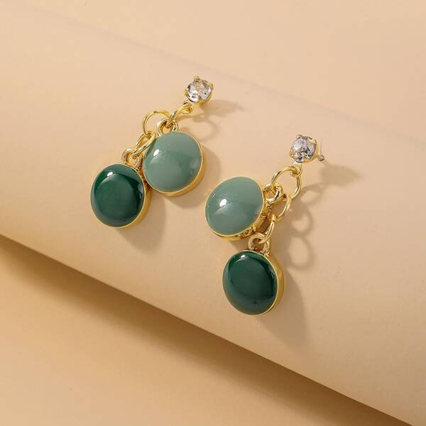 

Round Drop Earrings, Multicolor