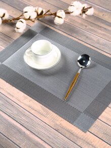 1pc Color Block Placemat - Light Grey - View 1