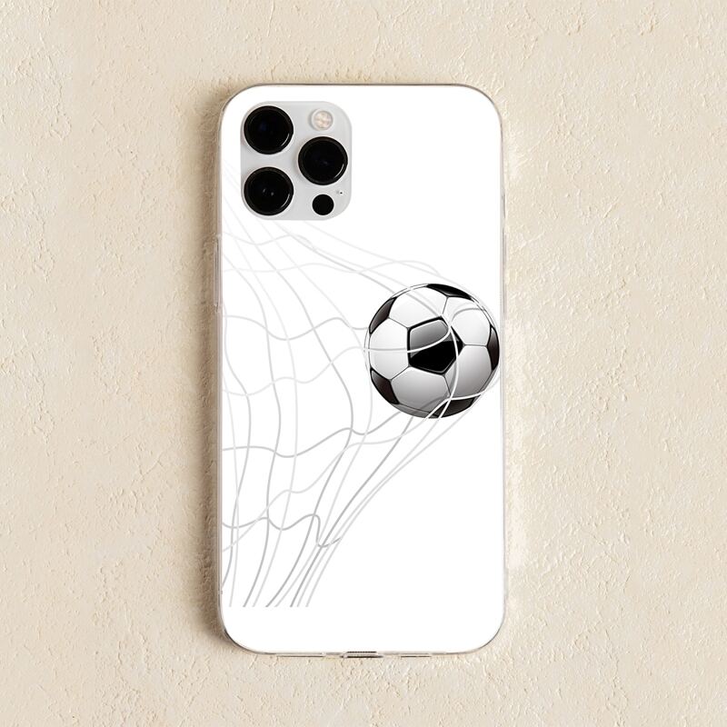 

Football Print Phone Case, White