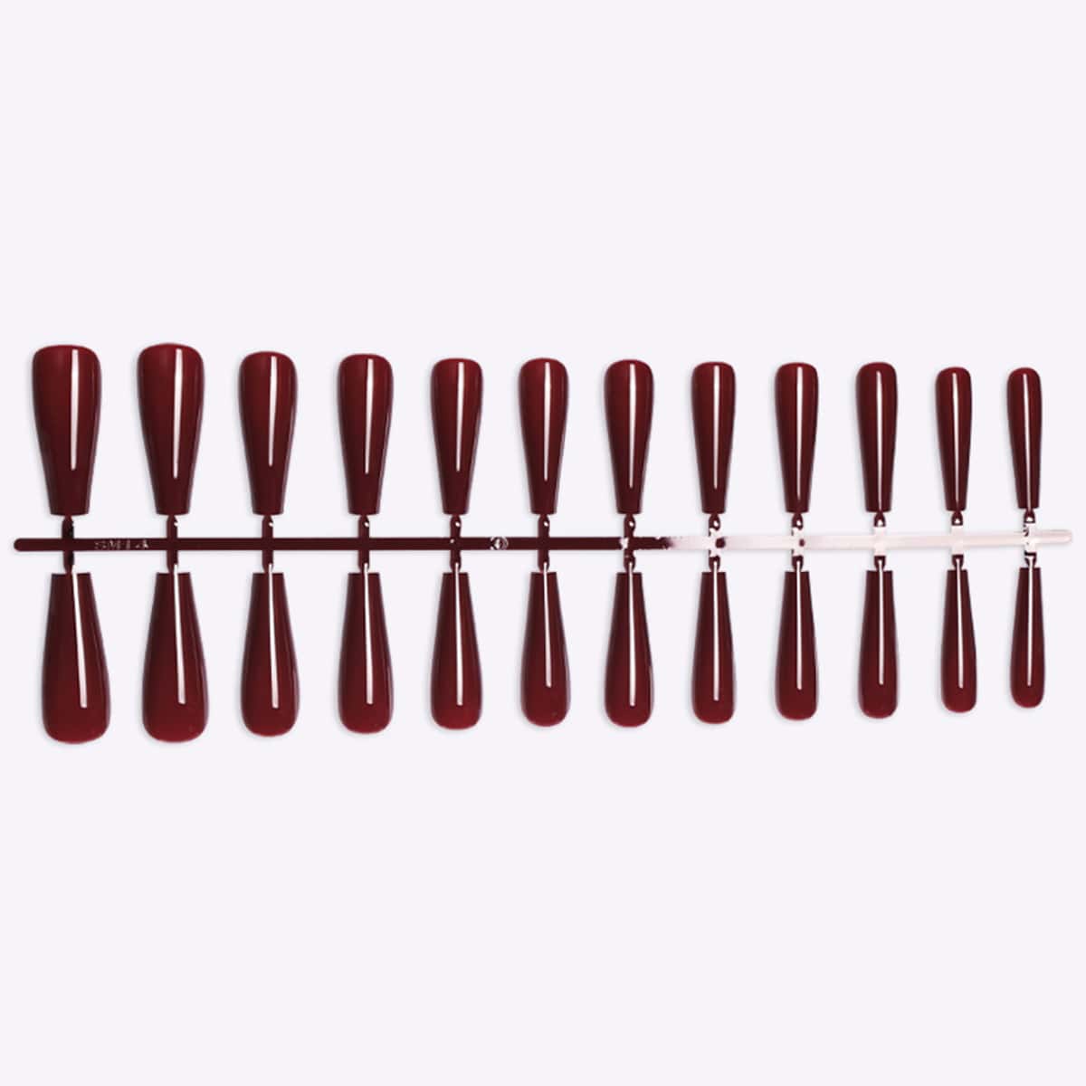 

24pcs Solid Fake Nail & 1sheet Tape & 1pc File, Coffee brown
