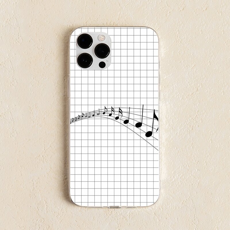 

Plaid Print Phone Case, Black and white