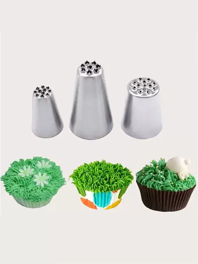 3入組不銹鋼裱花嘴套裝