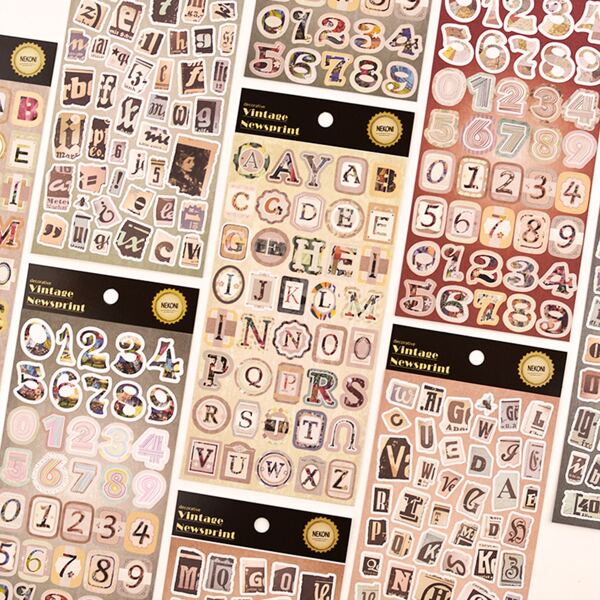 

1sheet Alphabet Print Random Sticker, Multicolor