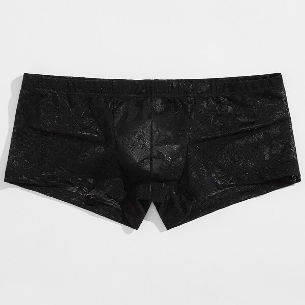 

Men Solid Boxer Brief, Black