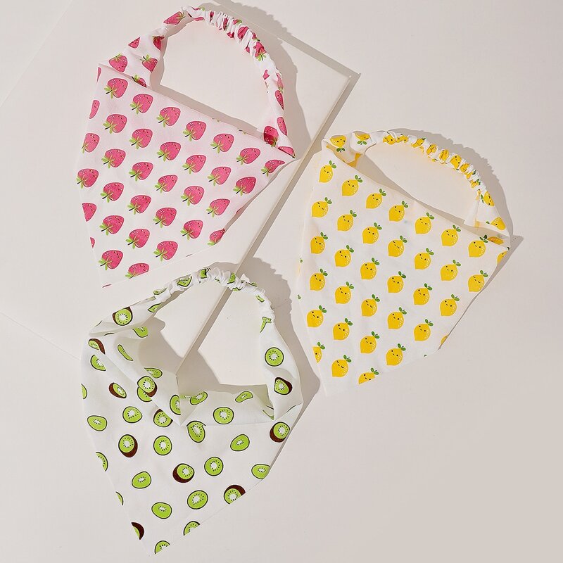 

3pcs Fruit Print Hair Band, Multicolor