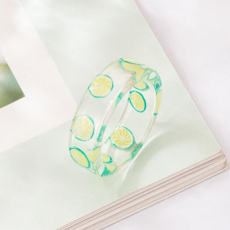 

Lemon Clear Ring, Green