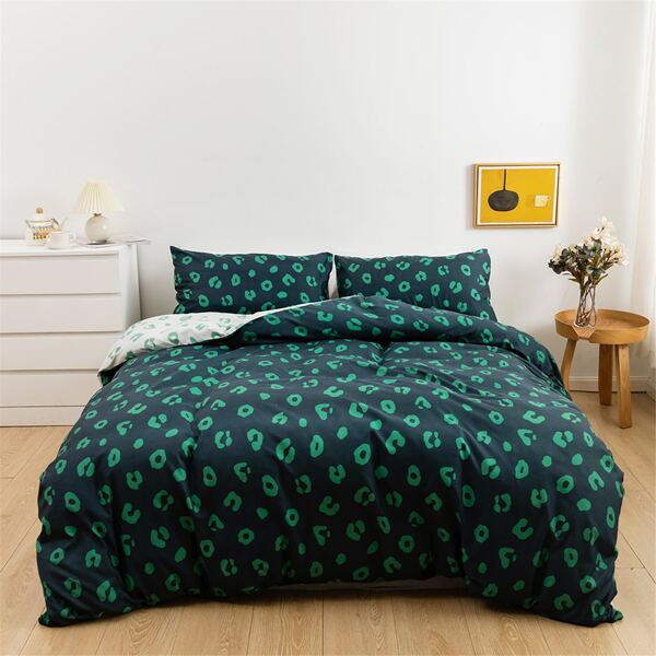 

Leopard Print Duvet Cover Set Without Filler, Multicolor