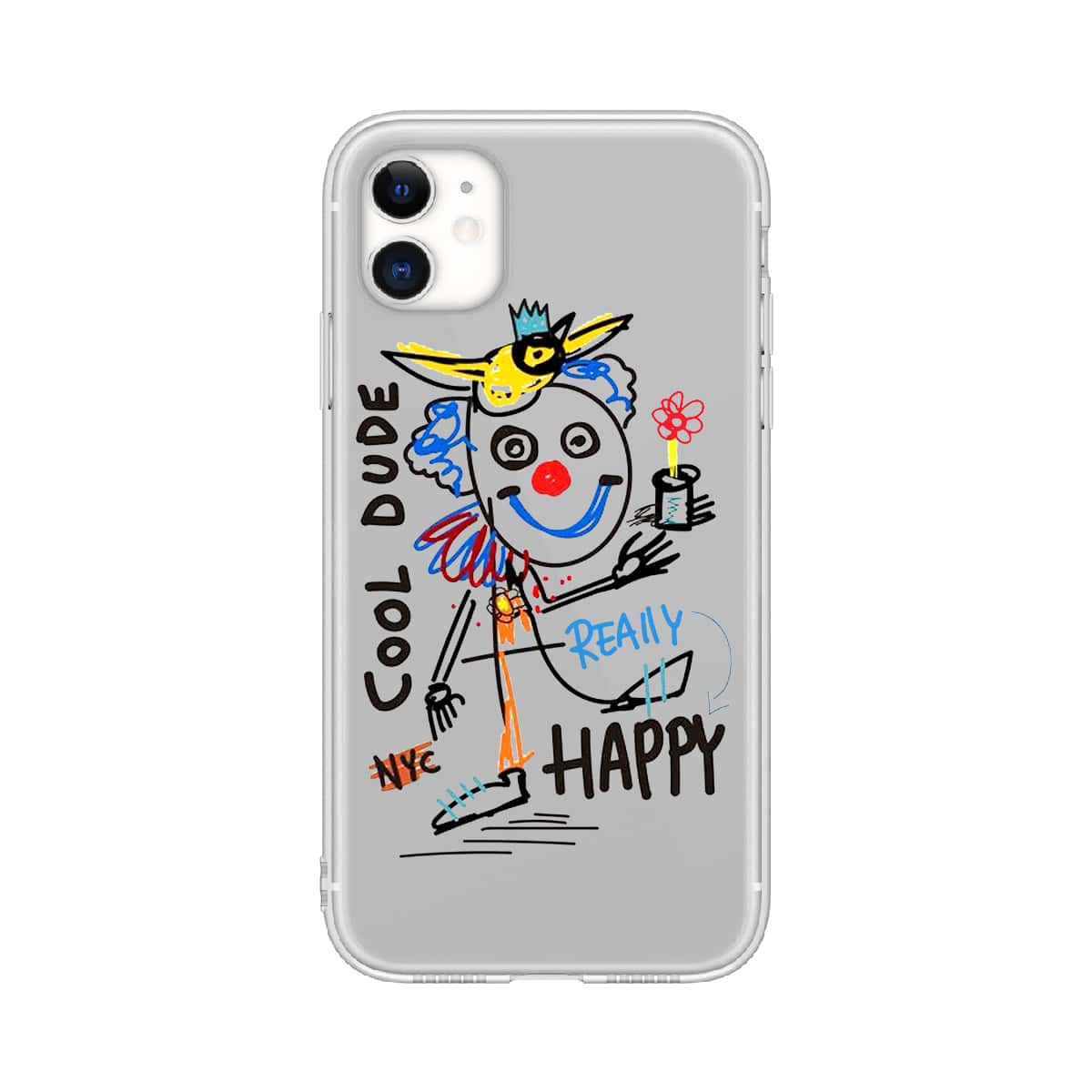 

Cartoon Print Phone Case, Multicolor