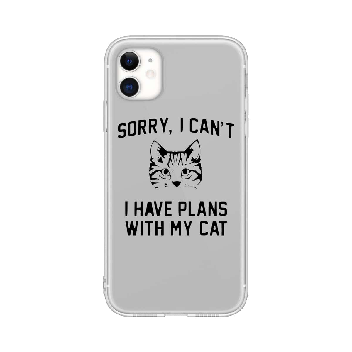 

Cat Graphic Phone Case, Clear