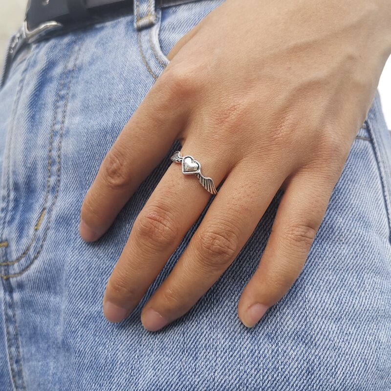 

Heart Decor Ring, Silver