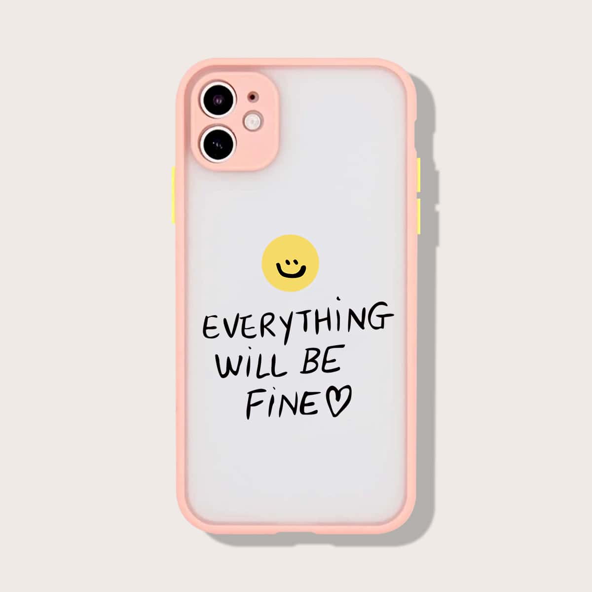 

Letter Graphic Phone Case, Pink