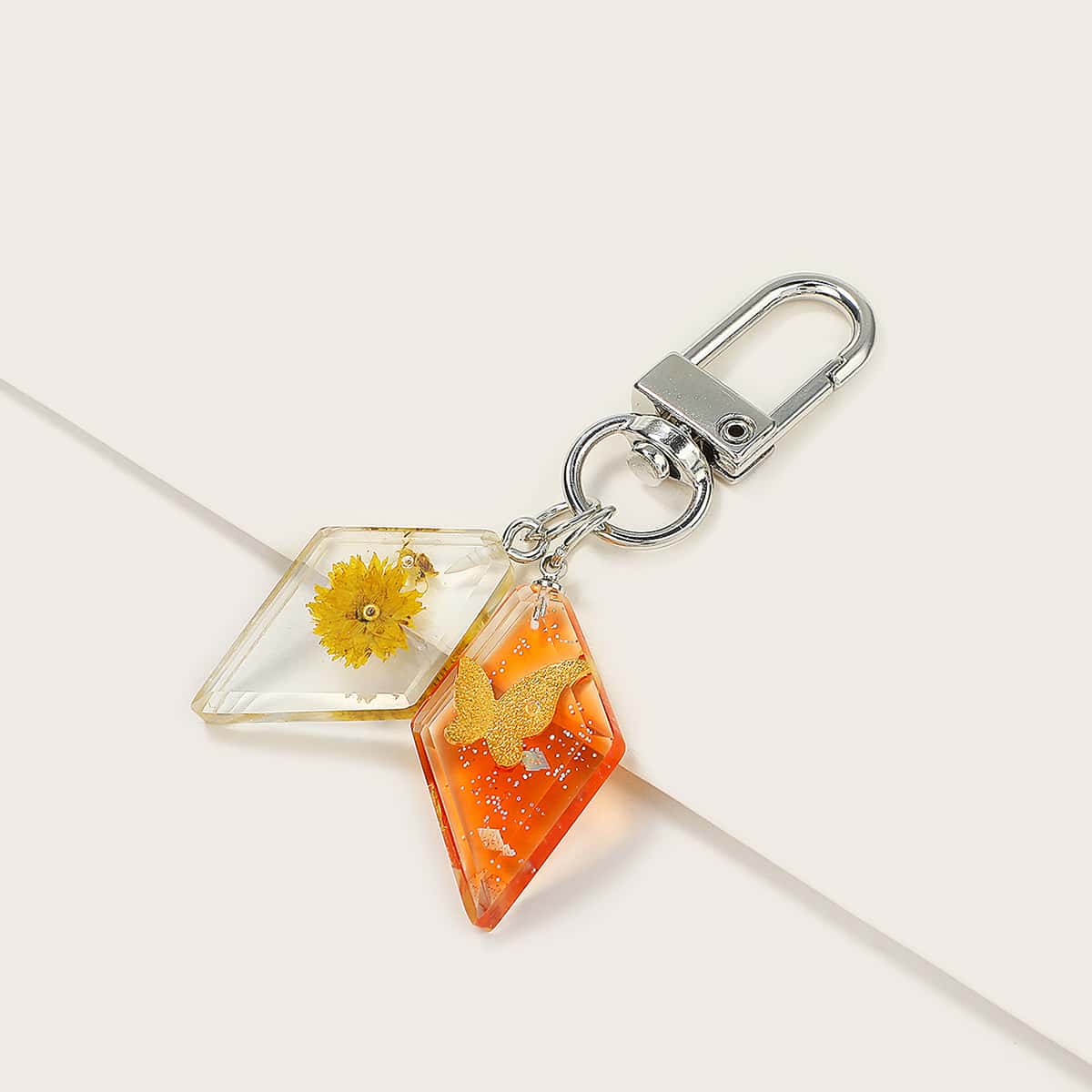 

Floral & Butterfly Bag Charm, Multicolor