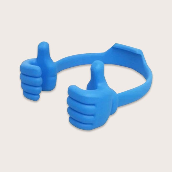 

Silicone Thumb OK Design Desktop Phone Holder, Blue