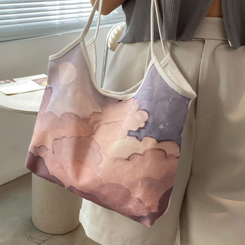 

Cloud Canvas Tote Bag, Multicolor