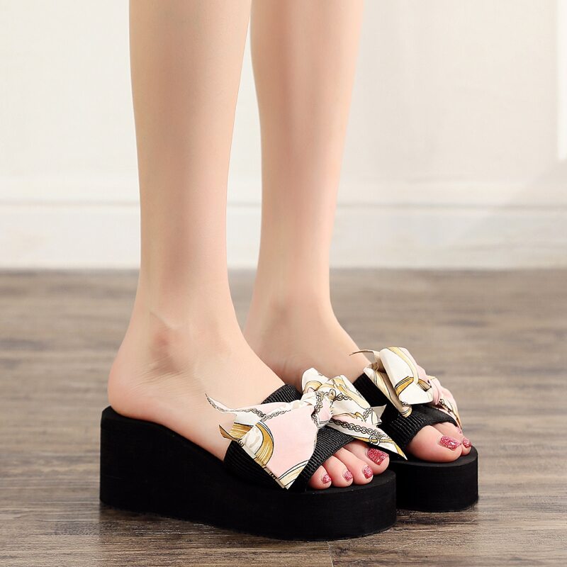 

Bow Decor Slides, Pink