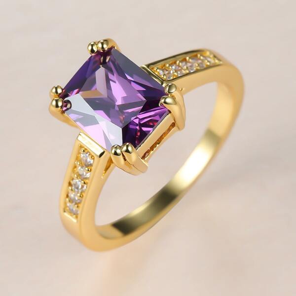 

Gemstone Decor Ring, Purple