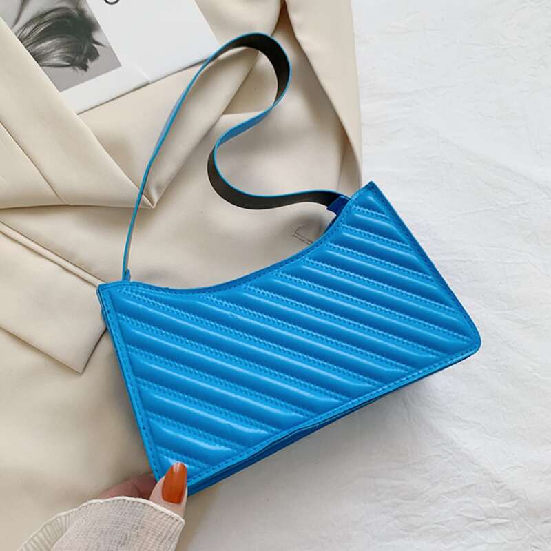 

Solid Baguette Bag, Blue