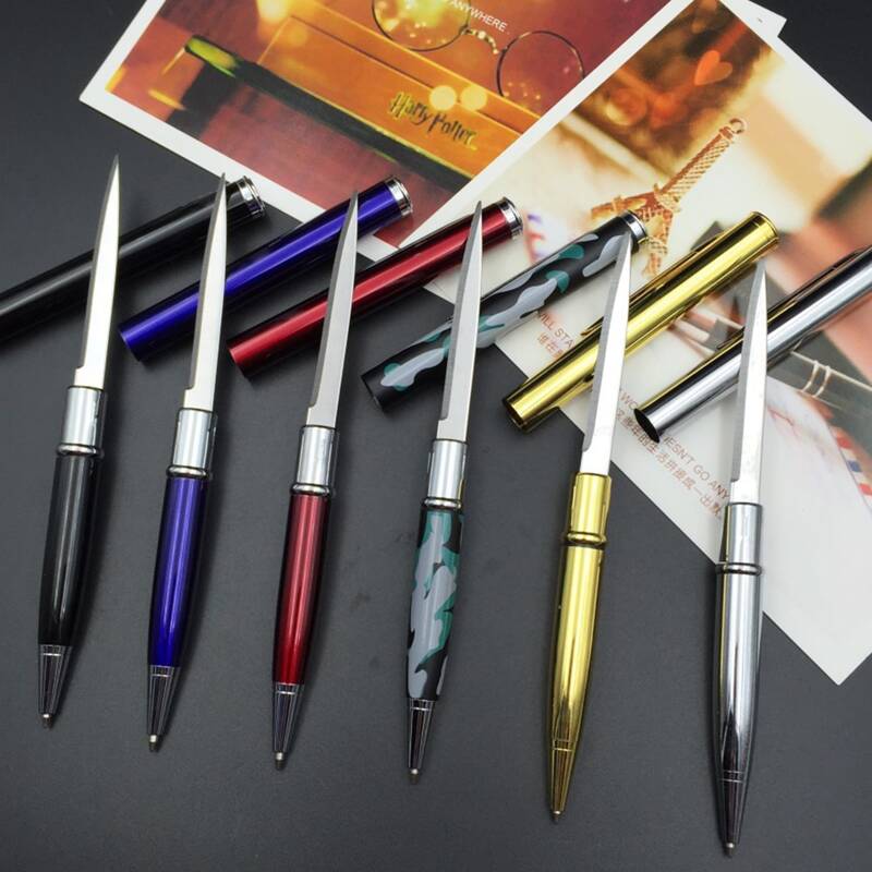 

1pc Random Ballpoint Pen With Letter Opener, Multicolor