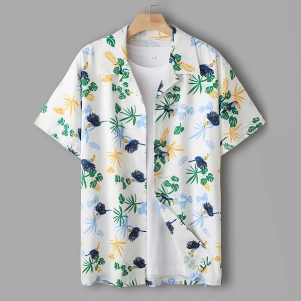 

Men Allover Leaf Print Shirt, Multicolor