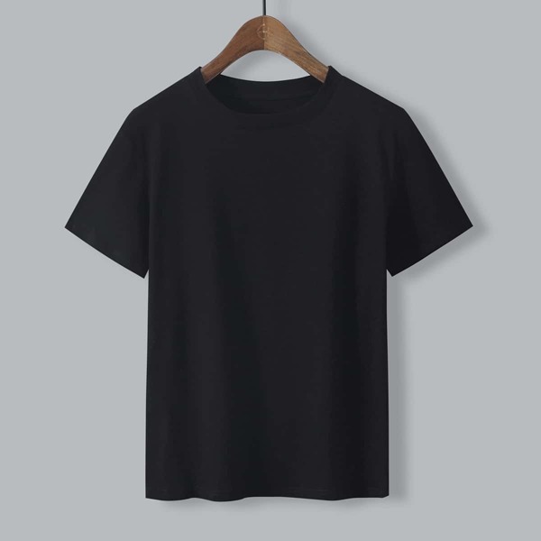 

Solid Short Sleeve Tee, Black