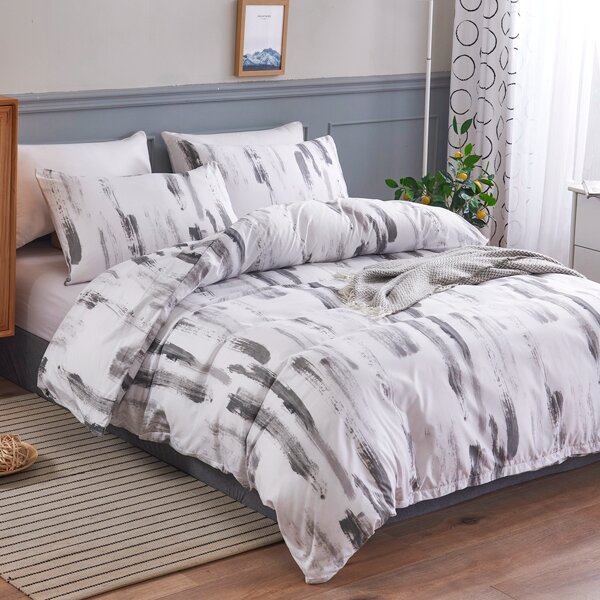 

Graphic Print Duvet Cover Set Without Filler, Multicolor