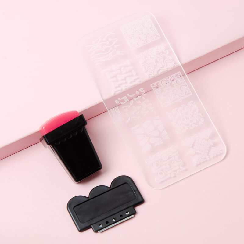 

3pcs Nail Art Stamping Scraper Plate Tool Set, Multicolor