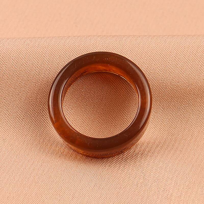 

1pc Resin Ring, Brown