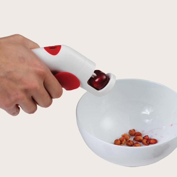 

1pc Handheld Cherry Corer, White