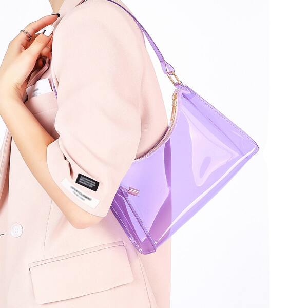 

Clear Shoulder Bag, Purple