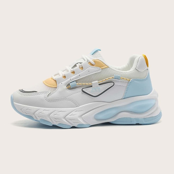 

Color Block Mesh Chunky Sneakers, Multicolor