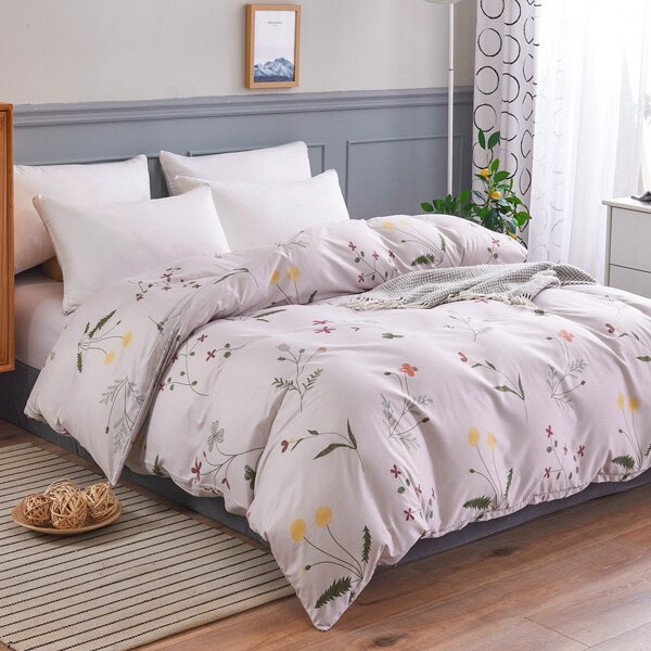 

Plant Print Duvet Cover Without Filler, Multicolor