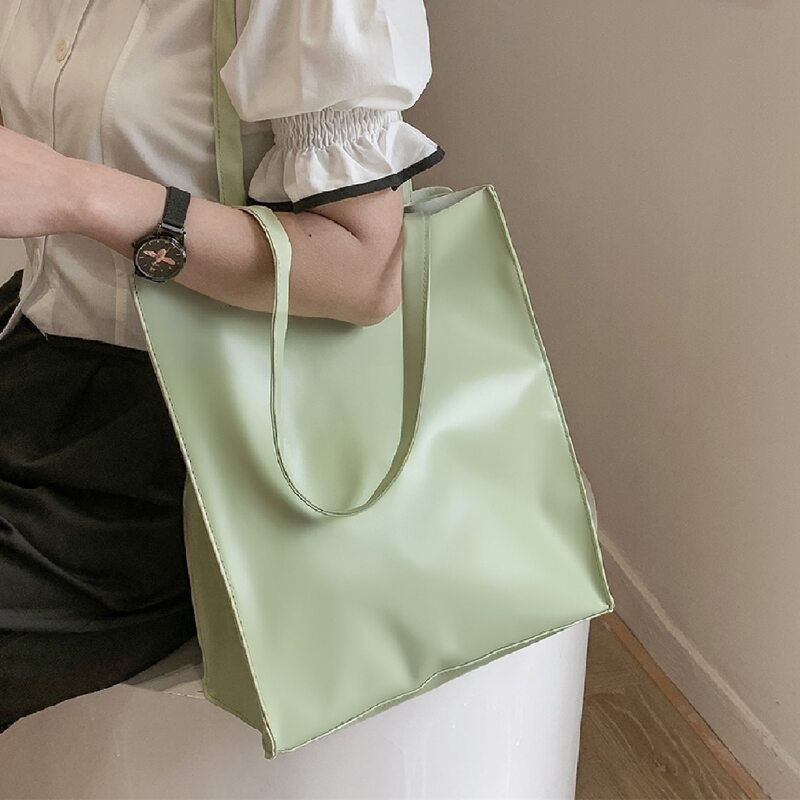 

Solid Tote Bag, Mint green