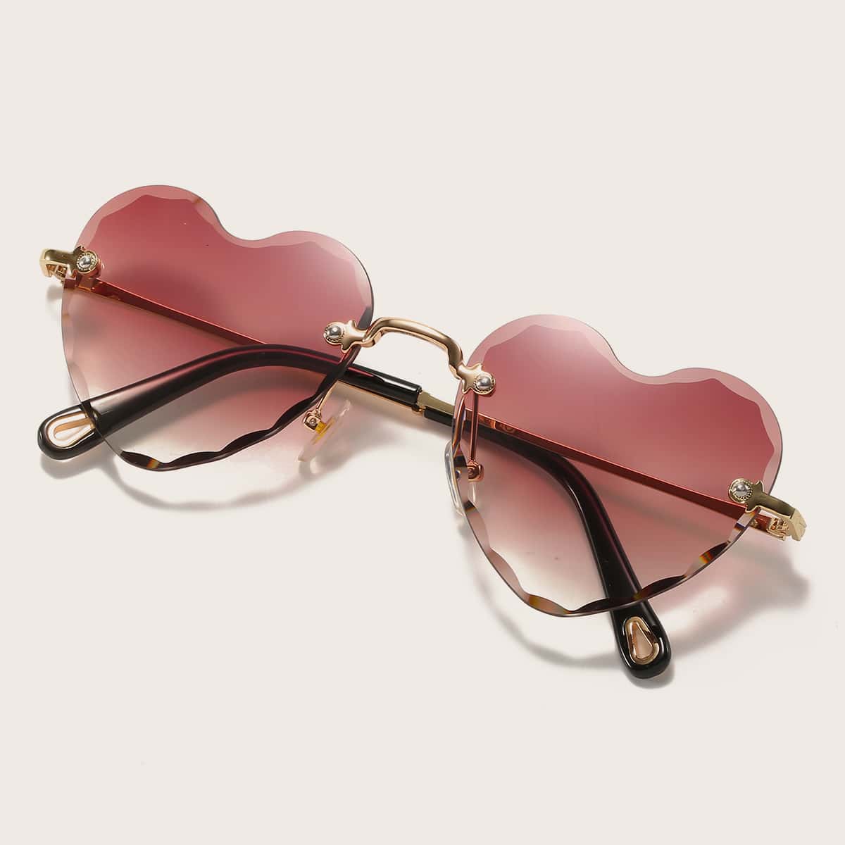 

Heart Frame Rimless Sunglasses