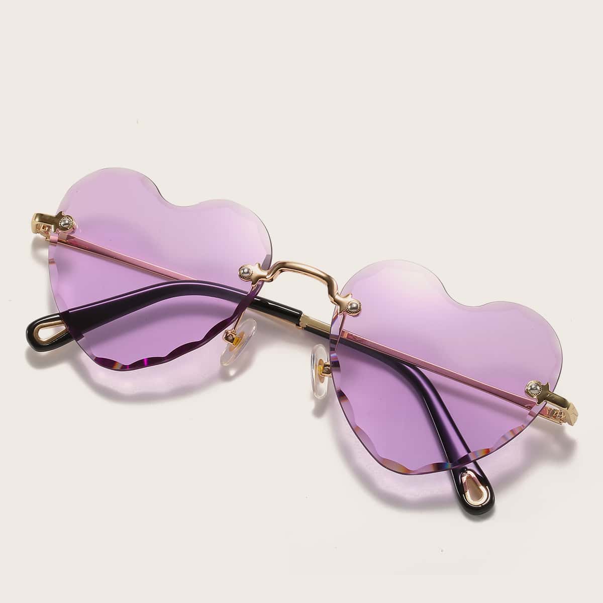 

Heart Frame Rimless Sunglasses