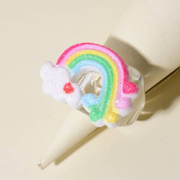 

Rainbow Decor Ring, Multicolor